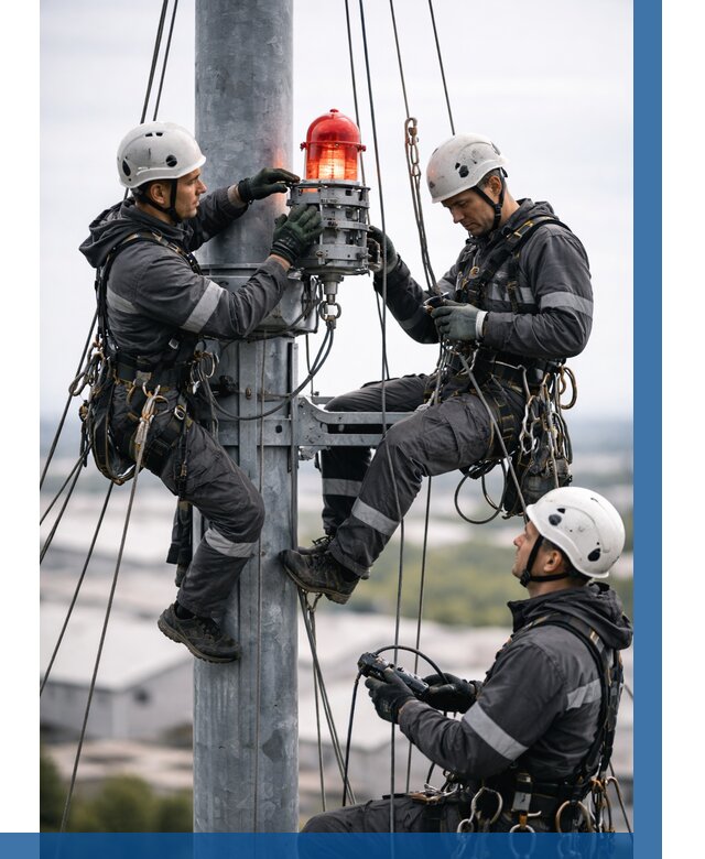 Монтаж заградительных огней в Красном Сулине от 8675 р. | ВЫСОТНИК-Крл