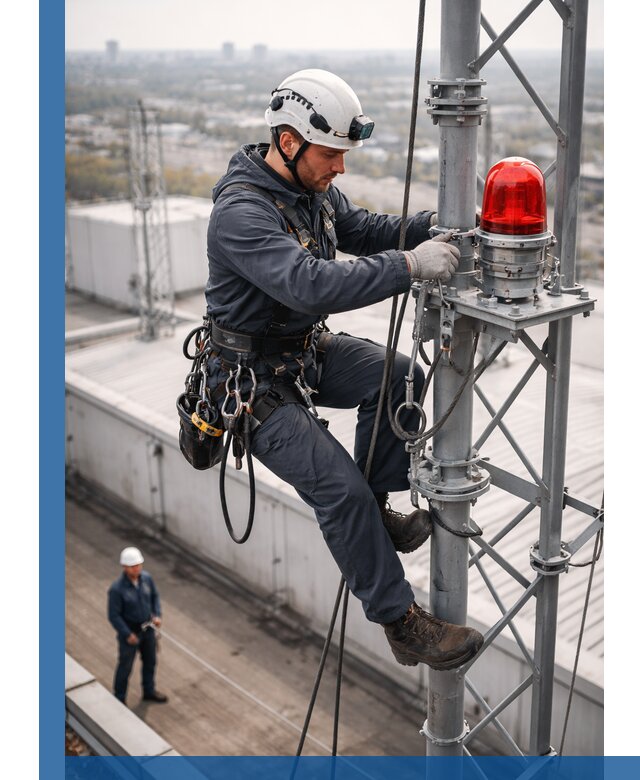 Монтаж заградительных огней и обслуживание объектов в Красном Сулине