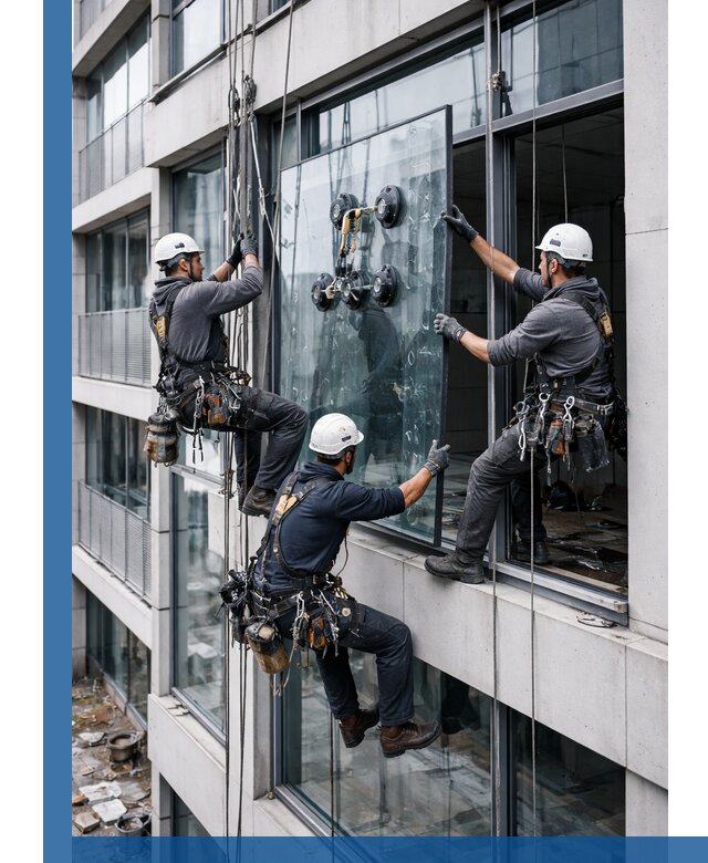 Фасадное остекление и монтаж витражей зданий в Красном Сулине под ключ