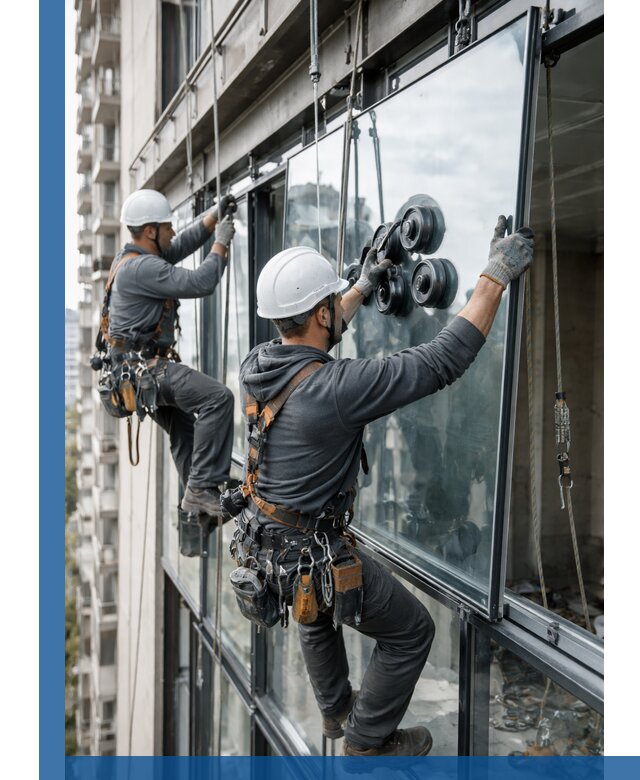 Витражное остекление фасадов и лоджий в Красном Сулине под ключ