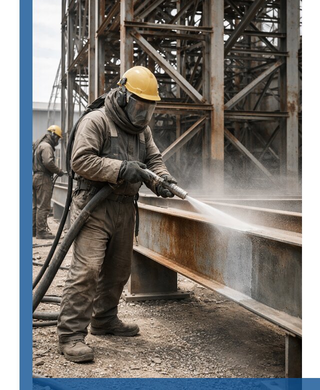 Пескоструйная очистка металлоконструкций в Красном Сулине промышленная