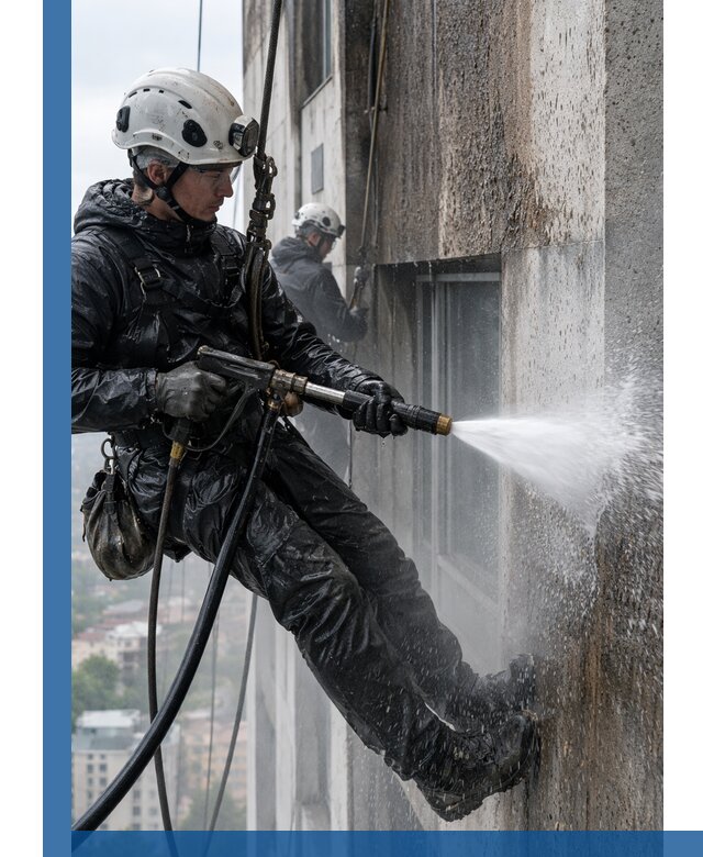 Гидроструйная очистка фасадов и конструкций в Красном Сулине