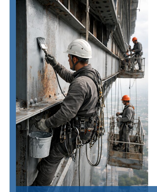 Покраска металлоконструкций на высоте в Красном Сулине профессионально