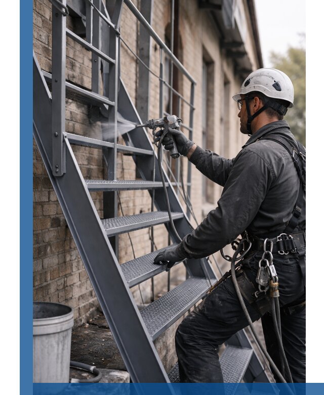 Покраска и антикоррозионная защита пожарных лестниц в Красном Сулине