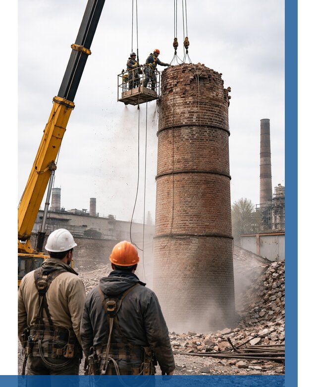 Демонтаж дымовой трубы в Красном Сулине от 91854 р. | ВЫСОТНИК-Крл, смета