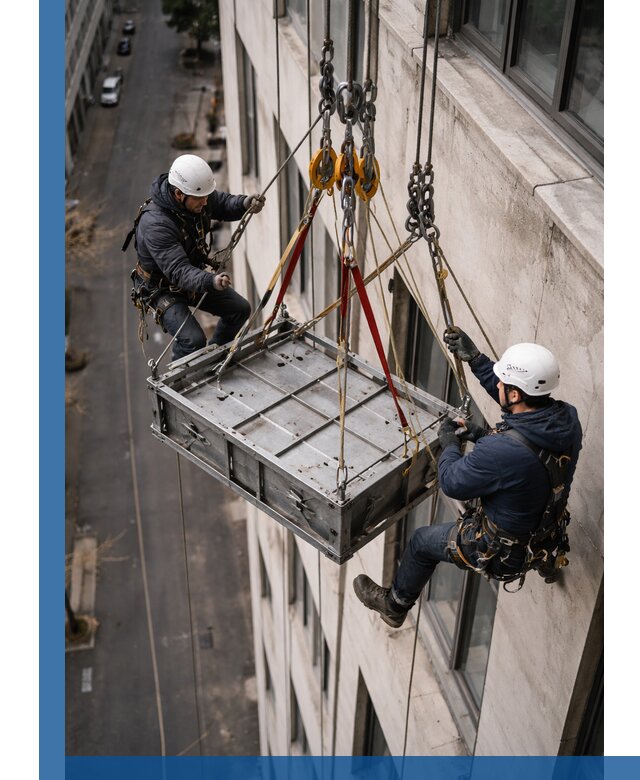 Спуск и подъем грузов по фасаду в Красном Сулине для зданий