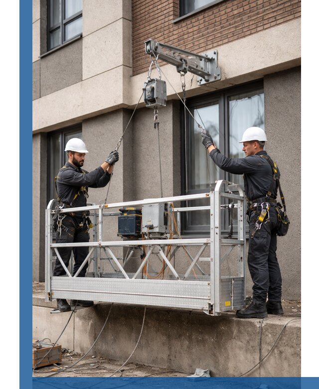 Монтаж и подъем фасадной люльки в Красном Сулине с гарантией безопасности