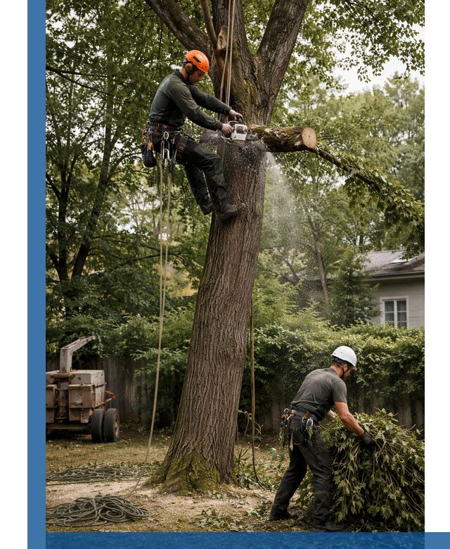 Кронирование деревьев в Красном Сулине, безопасная высотная обрезка