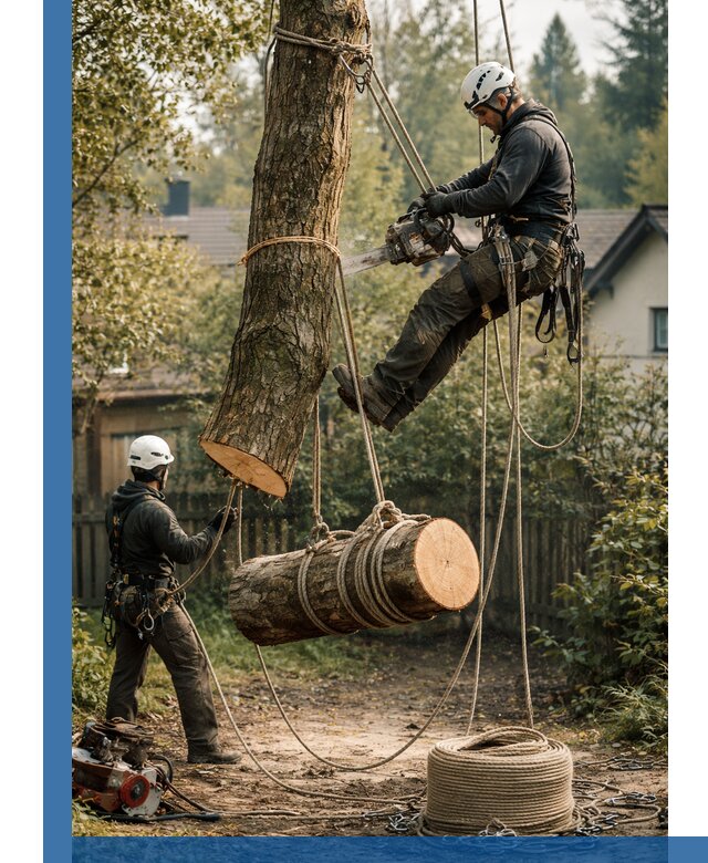 Валка деревьев частями в Красном Сулине, безопасно и аккуратно