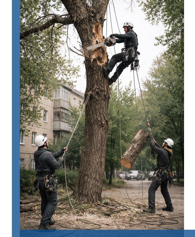 Срочное удаление аварийных деревьев в Красном Сулине с гарантией безопасности