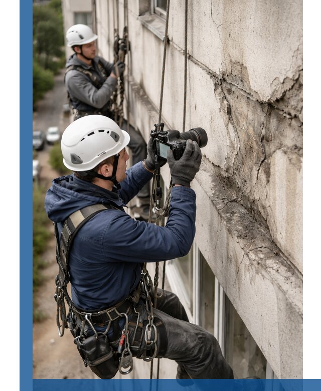 Фотофиксация дефектов фасада с высотной съемкой в Красном Сулине