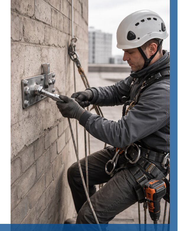 Установка анкерных точек в Красном Сулине от 3572 р. | ВЫСОТНИК-Крл