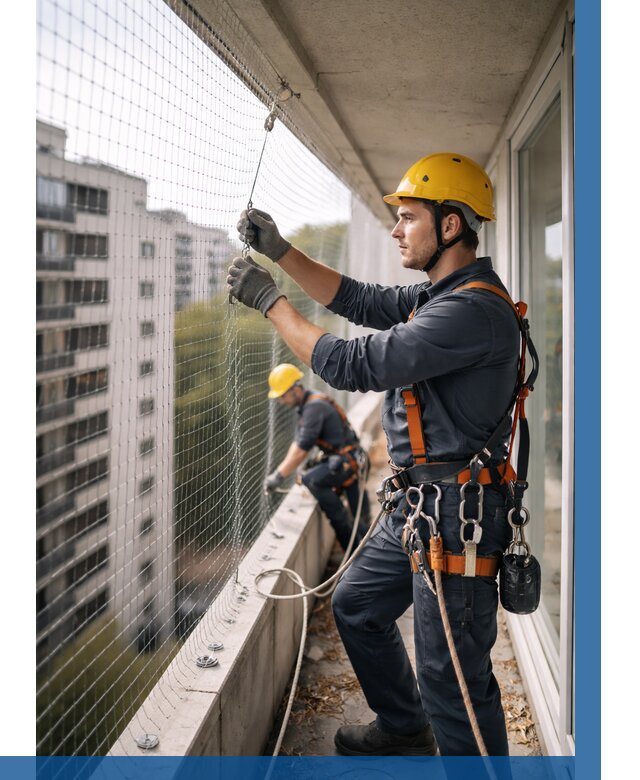 Монтаж сетки от птиц в Красном Сулине от 4593 р. | ВЫСОТНИК-Крл