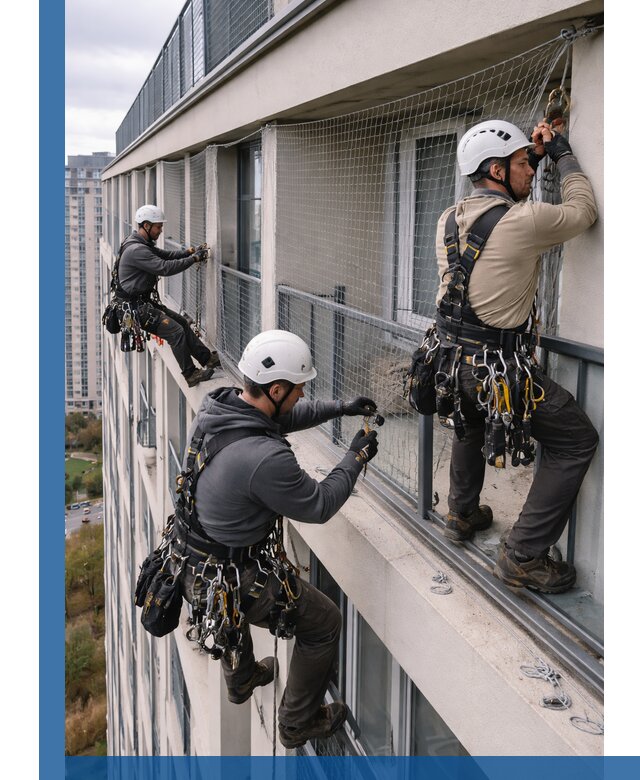 Профессиональный монтаж защитной сетки от птиц в Красном Сулине