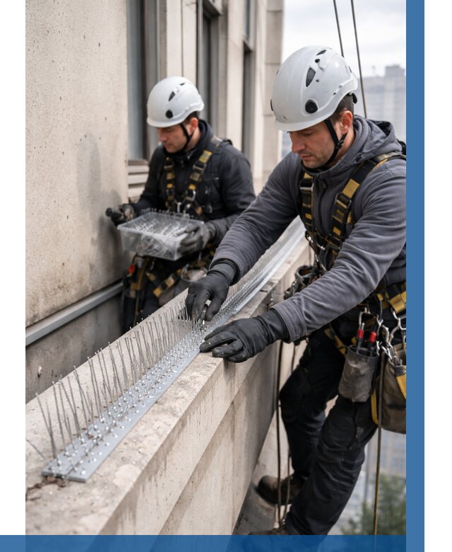 Установка шипов от птиц в Красном Сулине от 868 р. | ВЫСОТНИК-Крл